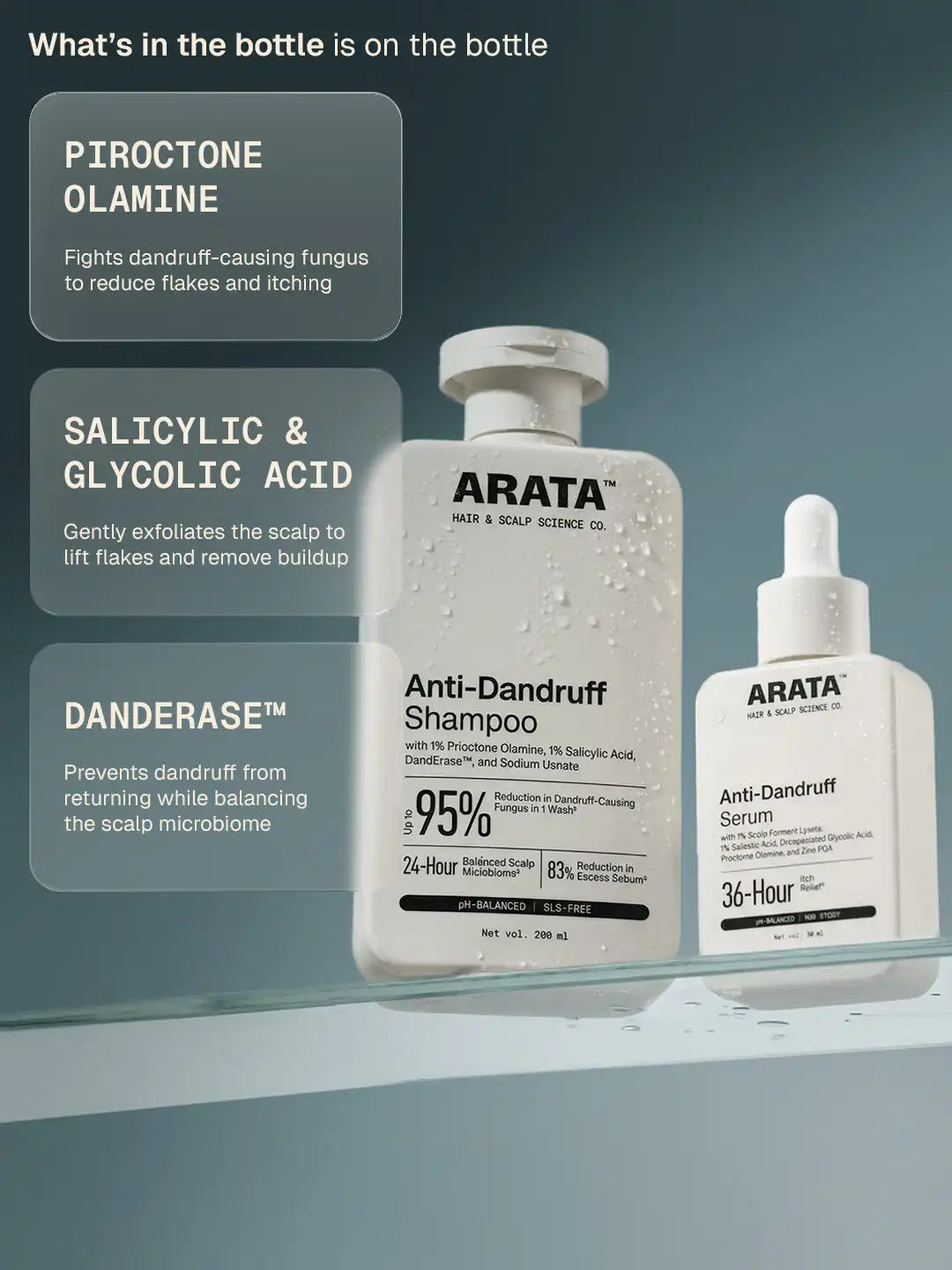 Arata Anti-Dandruff Shampoo & Serum Combo