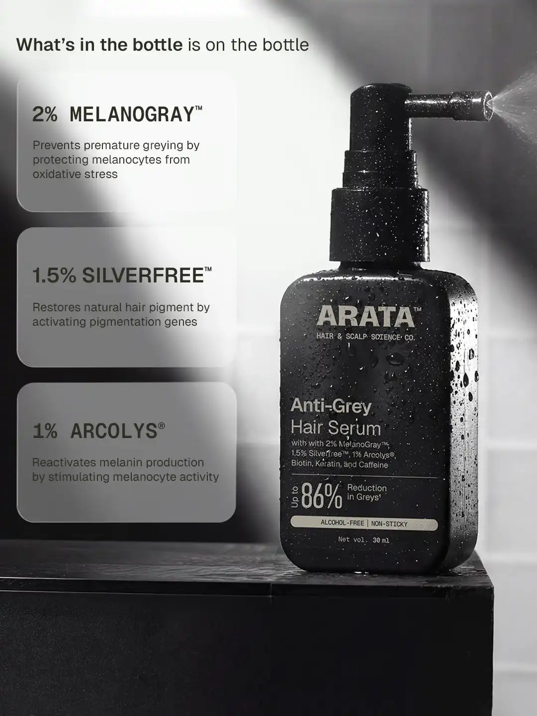Arata Anti Grey Hair Serum 30 ml BYOB