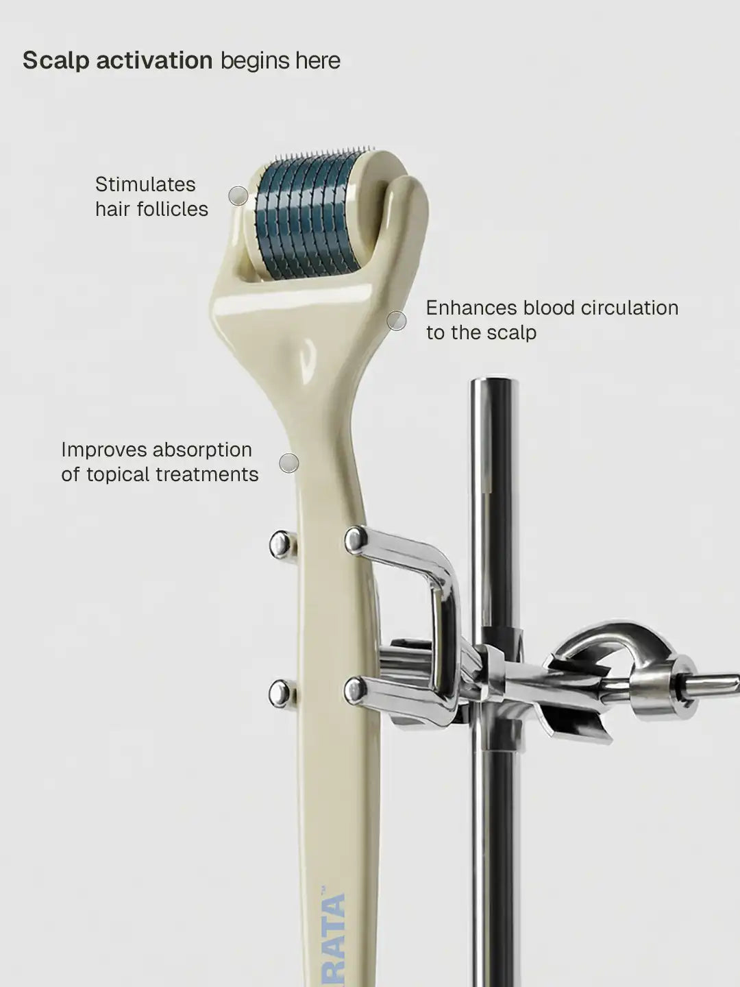 Arata Derma Roller with 540 Titanium Alloy Micro Needles