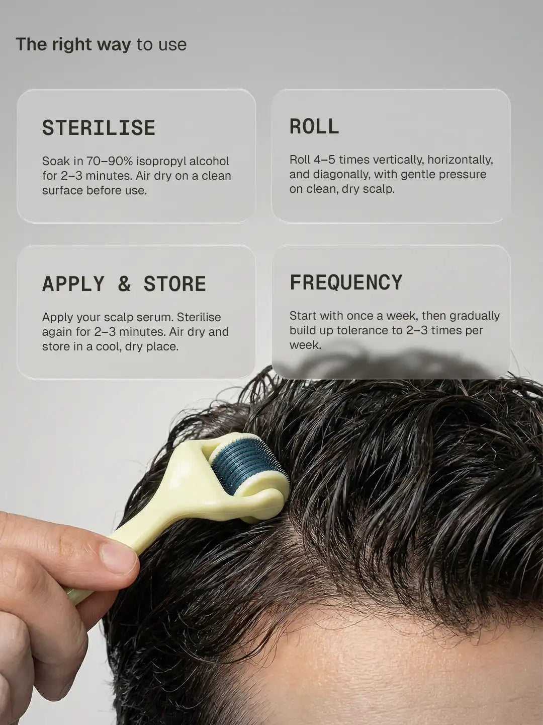 Arata Derma Roller with 540 Titanium Alloy Micro Needles