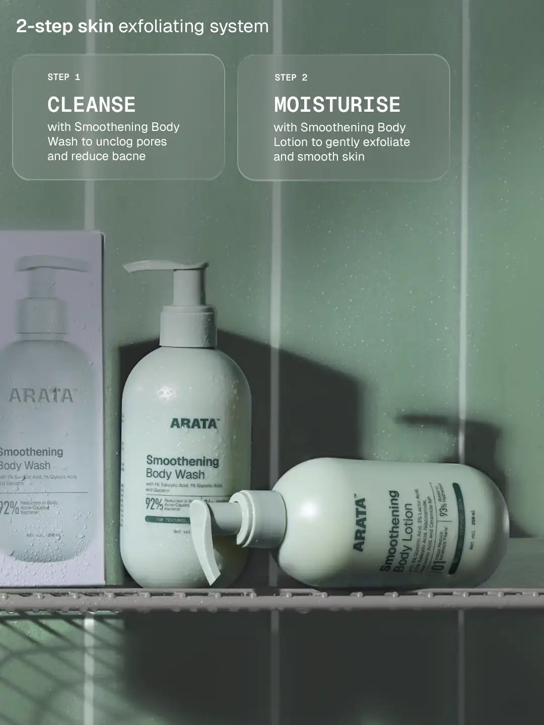 Arata Exfoliating Body Wash & Lotion Duo
