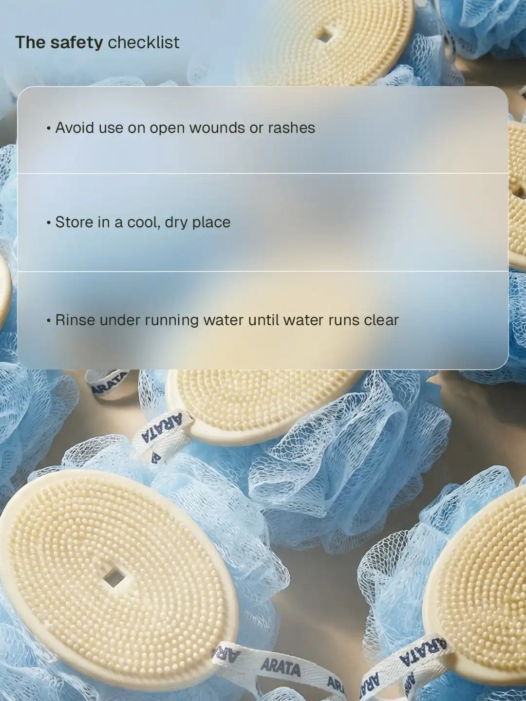 Arata Dual Sided Loofah