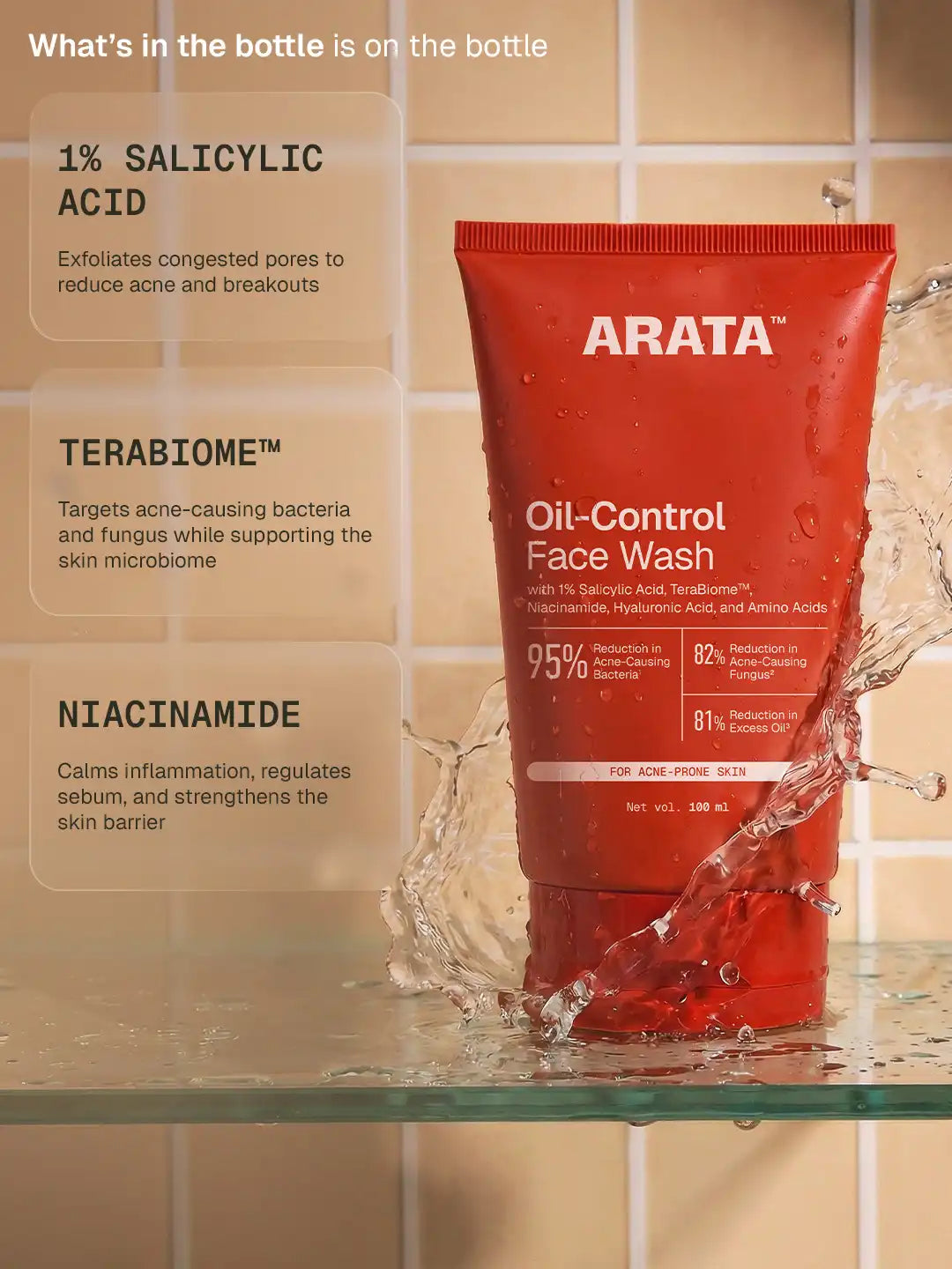 Arata Oil Control Face Wash 100 ml BYOB