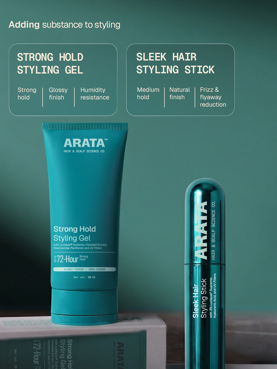 Arata Arata Sleek Hair Styling Stick & Gel Combo