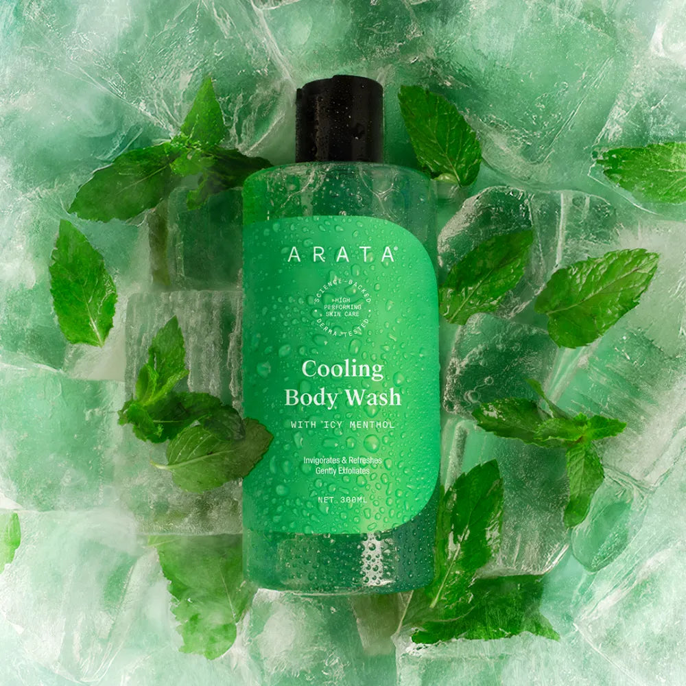 Cooling Body Wash With Menthol | Refreshes Skin | Gently Exfoliates and Smoothens Skin | 300 ML