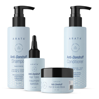 Anti-Dandruff Detox Therapy - Normal to Oily Hair | Shampoo 200ml + Conditioner 200ml + Hair Mask 100g + Tonic 100ml