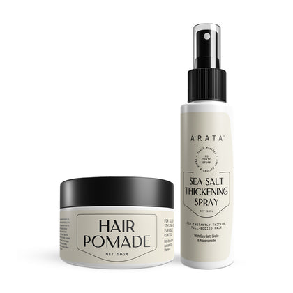 Pro Grooming Set | Sea Salt Thickening Spray 50ml + Hair Pomade
50g