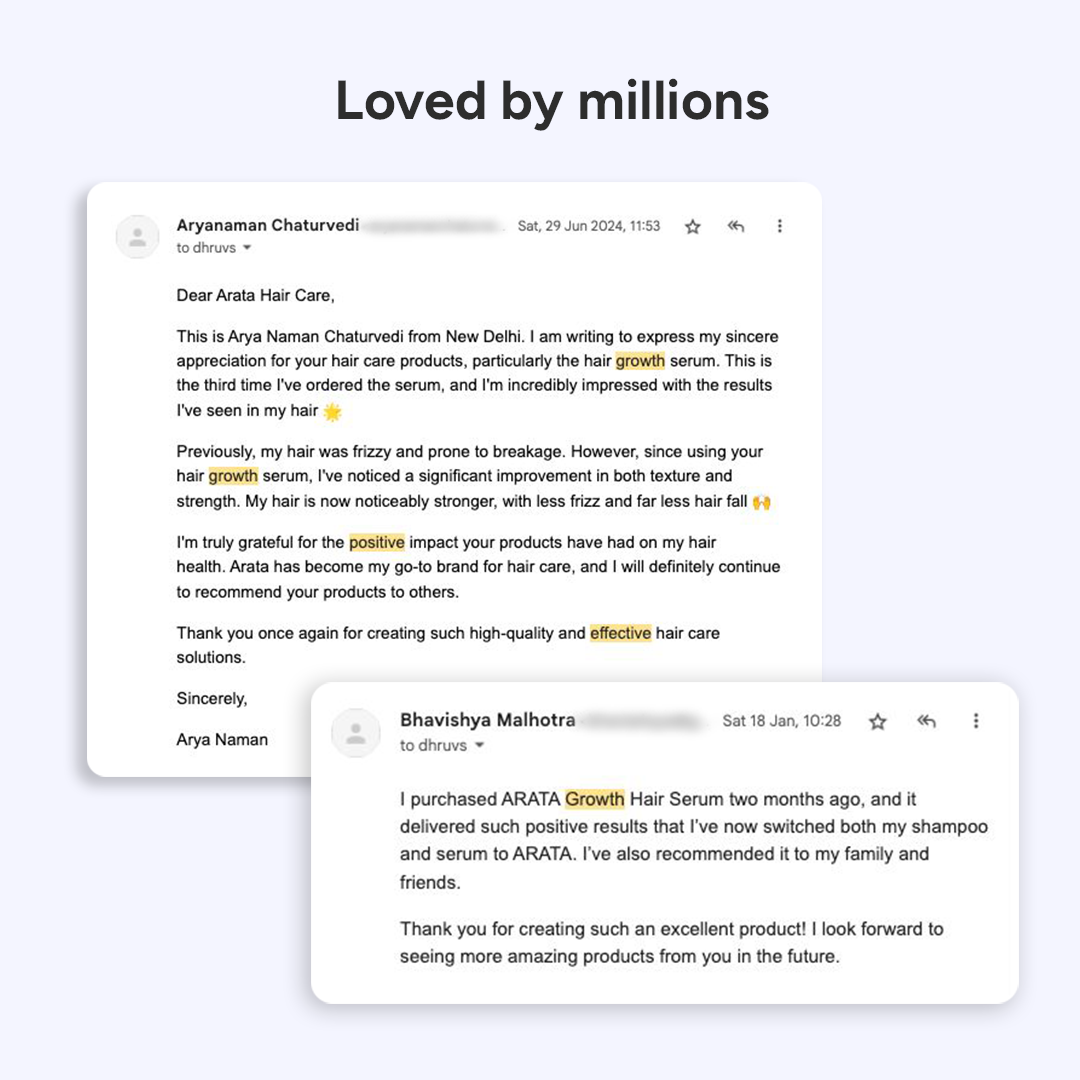 Reviews of ARATA hair care products 