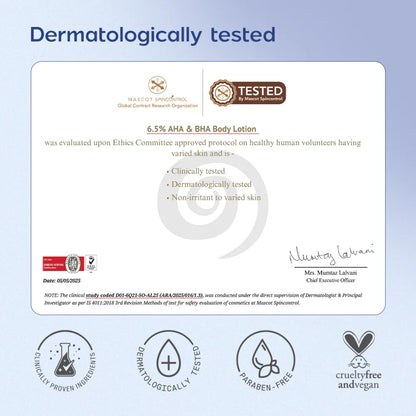 6.5% AHA+BHA body lotion secondary