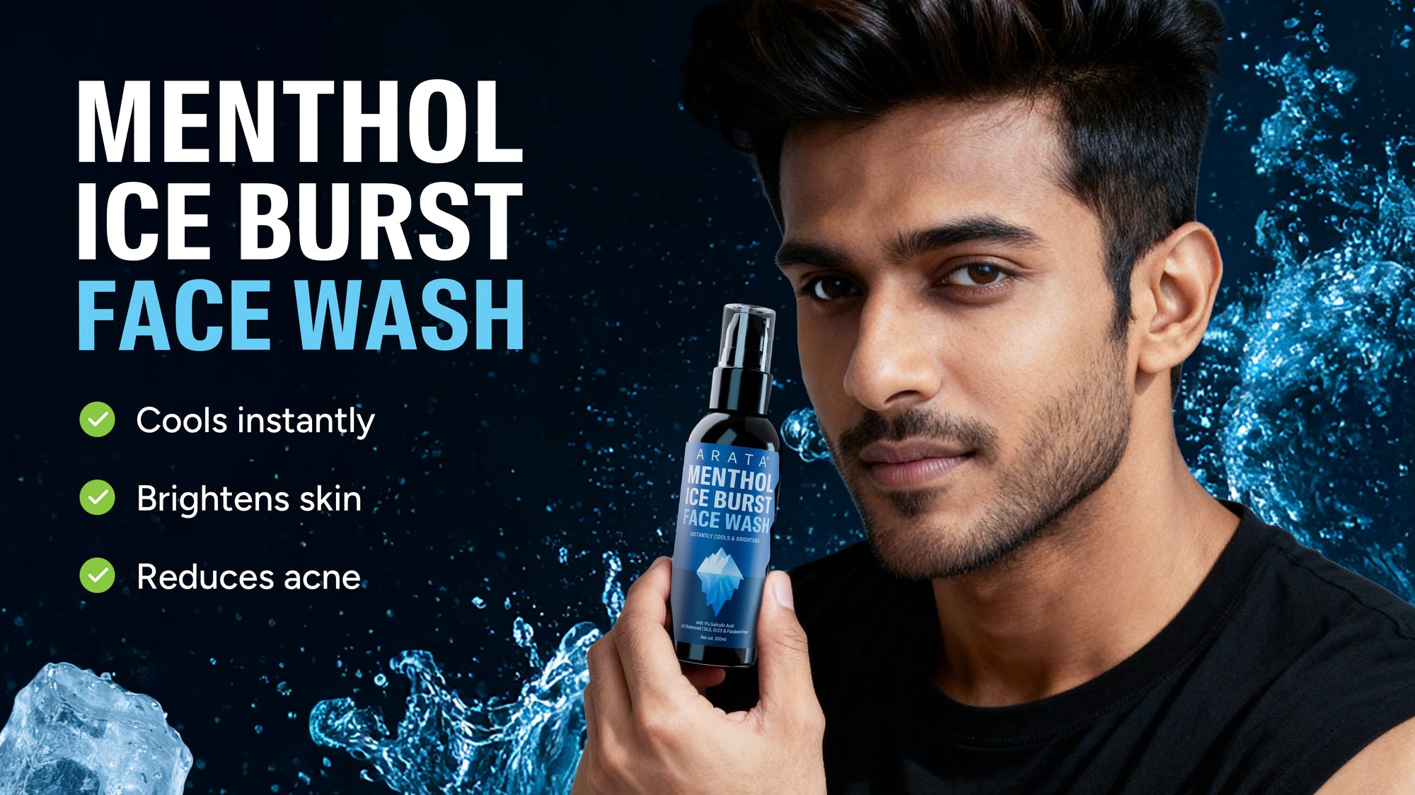 Menthol Ice Burst Face Wash