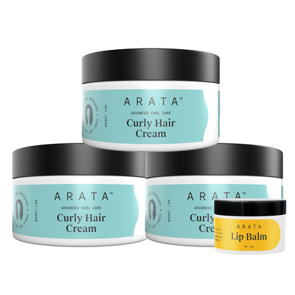 Arata Advanced Curl Care Curly Hair Cream Pack of 3 (300GM)