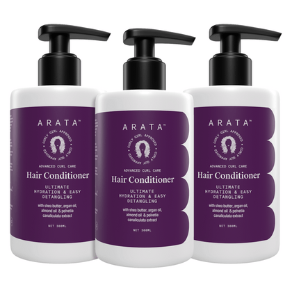 Arata Advanced Curl Care Rinse Off Conditioner Pack of 3 (900 ML)