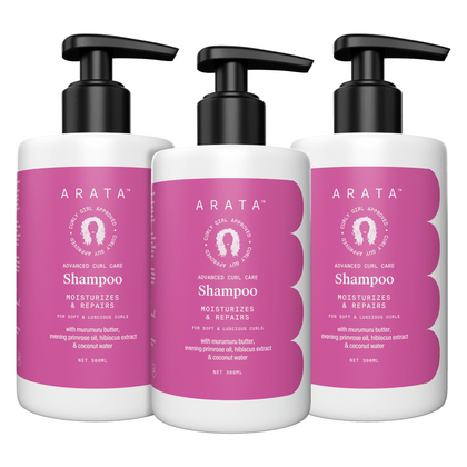 Arata Advanced Curl Care Shampoo Pack of 3 (900 ML)