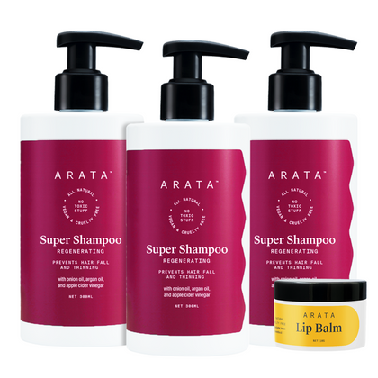Arata Super Shampoo Pack of 3 (900 ML)