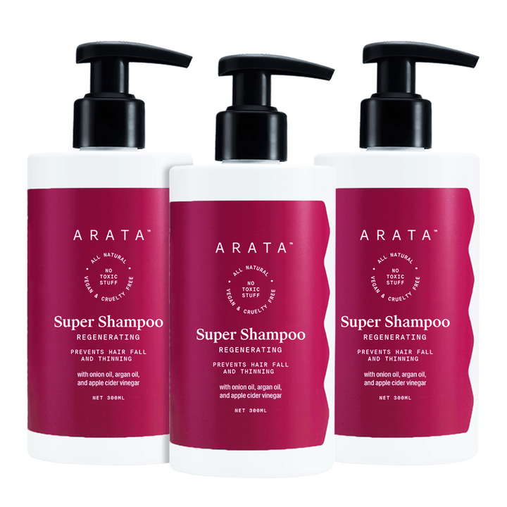 Arata Super Shampoo Pack of 3 (900 ML)