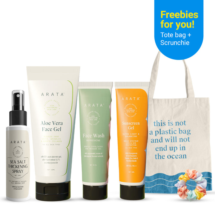 Summer Bliss Kit | Skin and Hair Care Essentials + Free Tote Bag & Scrunchie