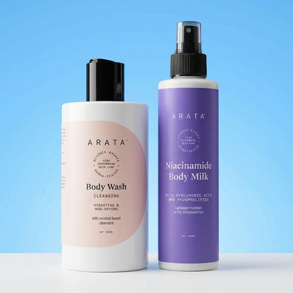 Niacinamide Body Milk and Cleansing Body Wash Combo (200ml + 300ml)