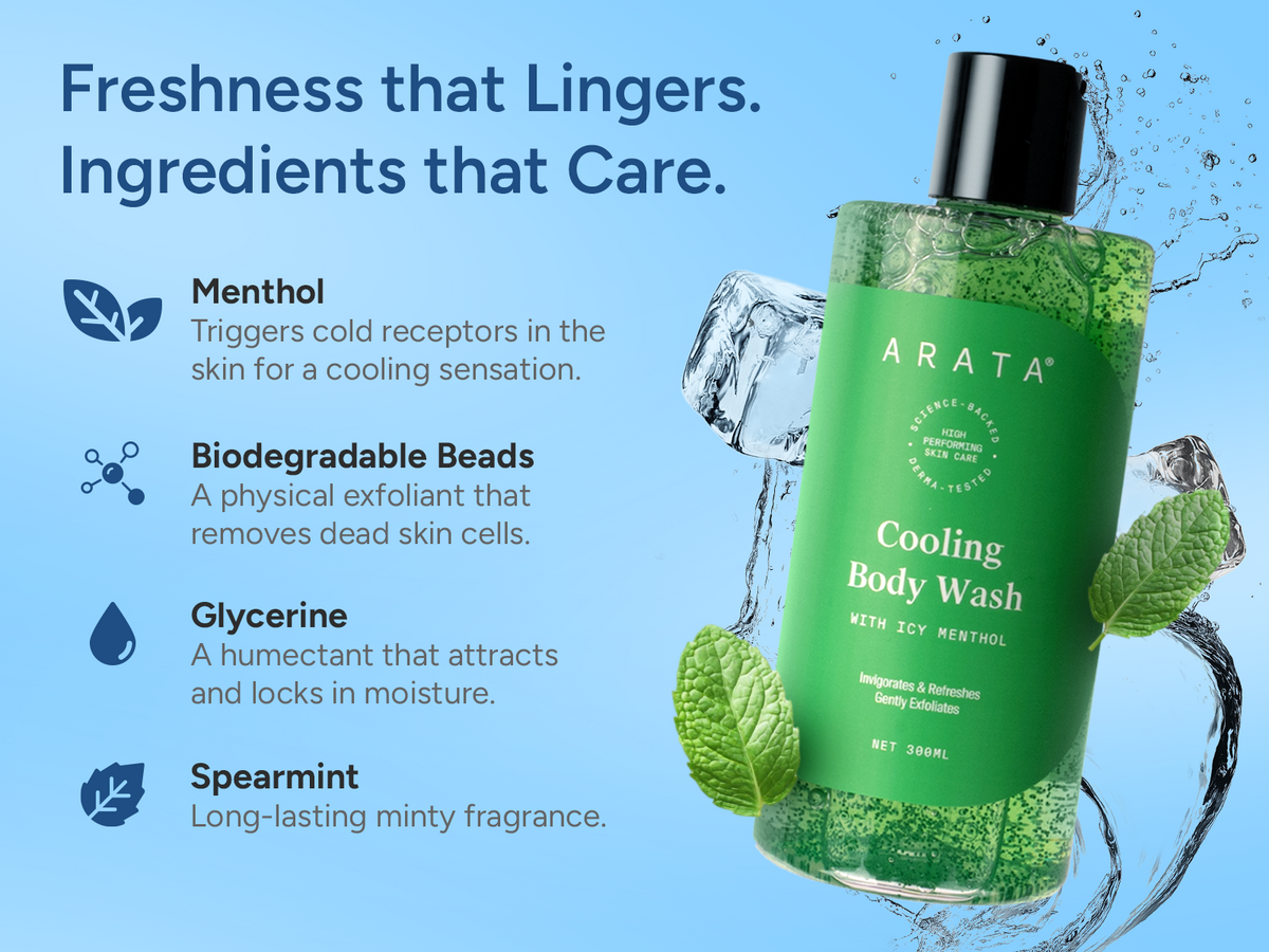 cooling body wash with menthol