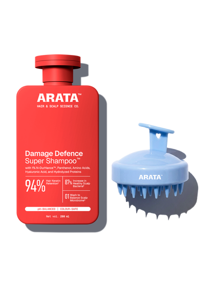 Super Shampoo + Scalp Massager Combo