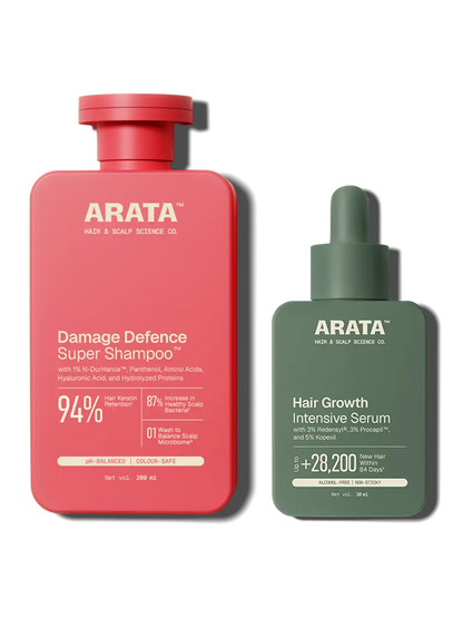 Damage Defence Shampoo & Hair Growth Intensive Serum Combo