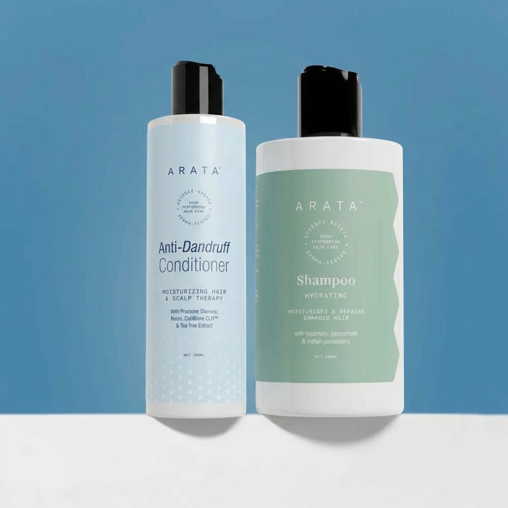 Arata Hydrating Shampoo and Anti Dandruff Conditioner Combo (300ml + 200ml)