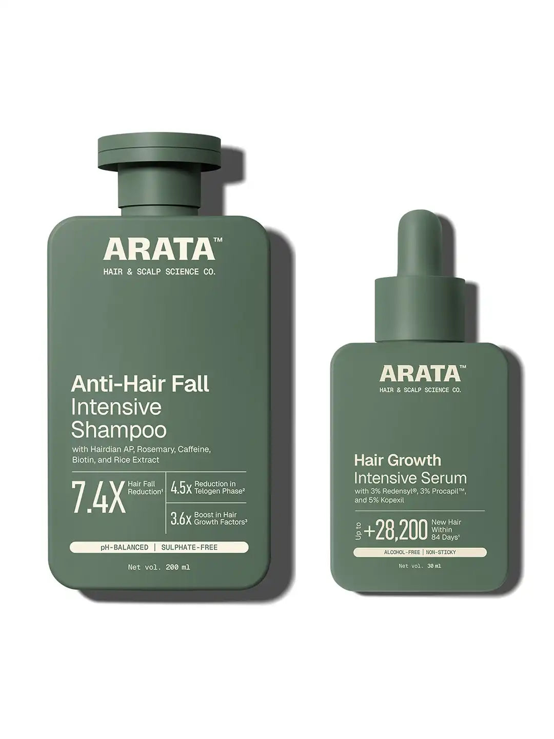 Arata Anti-Hair Fall Shampoo & Hair Growth Serum Combo