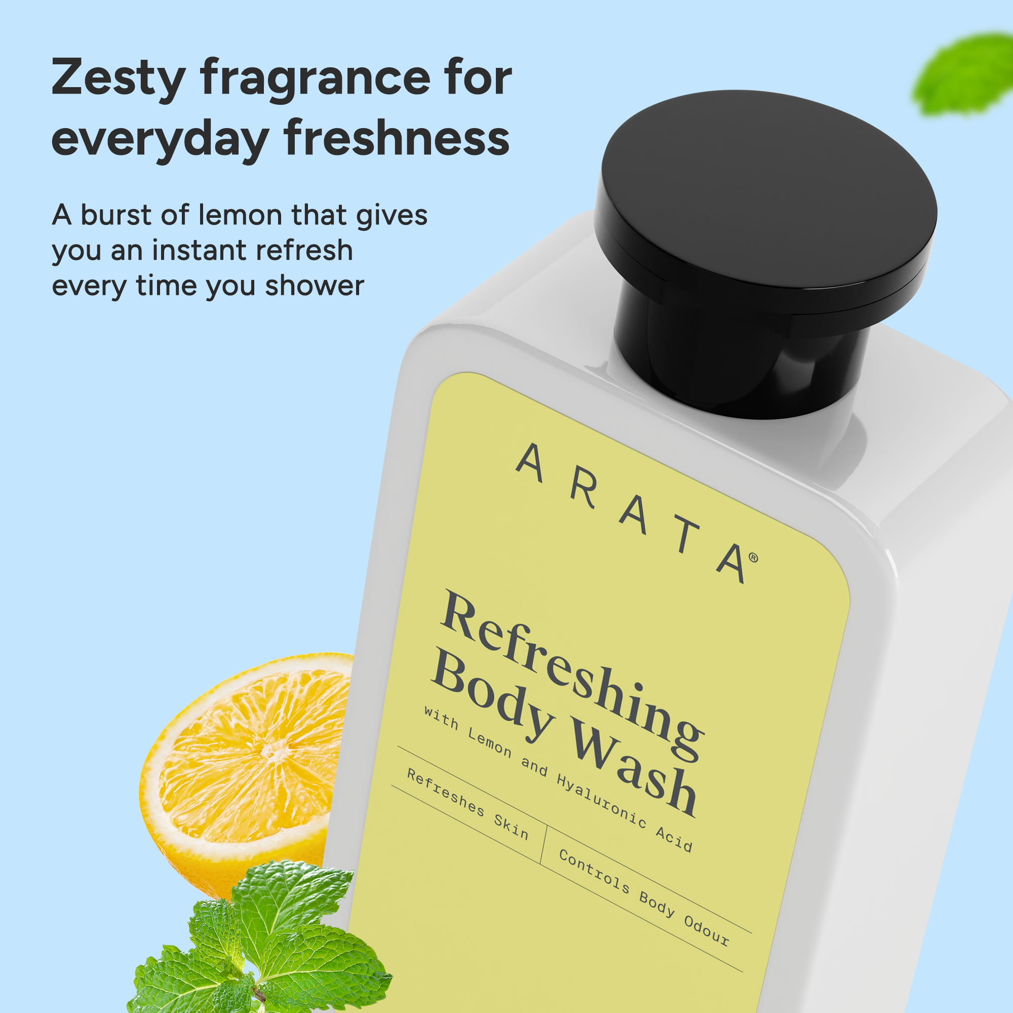 Arata Refreshing Body Wash (Lemon & Mint)