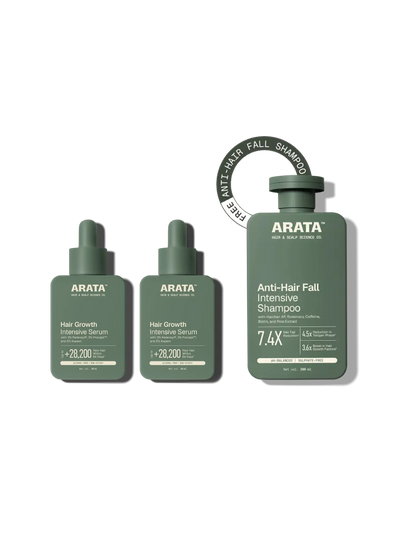 Hair Growth Intensive Serum - Pack of 2 + Free Anti-Hair Fall Intensive Shampoo
