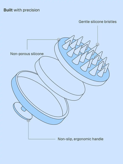Scalp Massager With Silicone Bristles