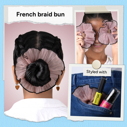 Sheer Organza Pleated Scrunchie