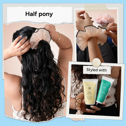 Sheer Organza Pleated Scrunchie
