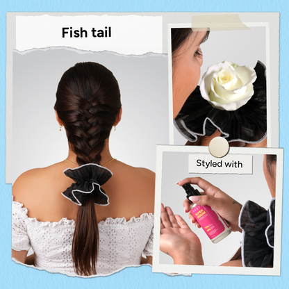 Sheer Organza Pleated Scrunchie