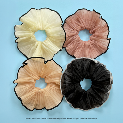 Sheer Organza Pleated Scrunchie