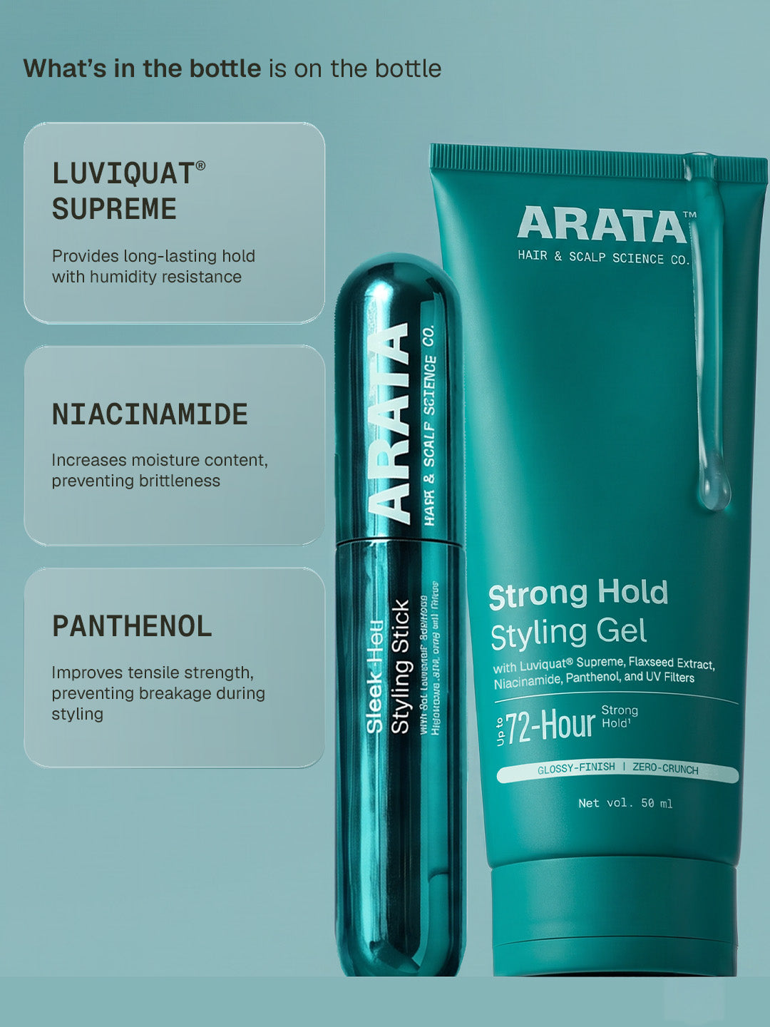 Arata Arata Sleek Hair Styling Stick & Gel Combo