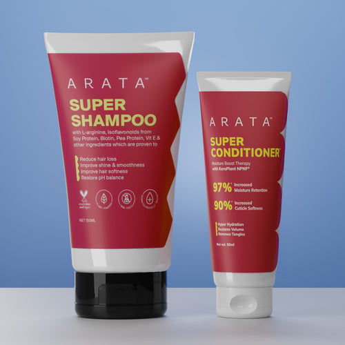 Super Moisture Duo with Biotin & Vegan Keratin for Dry & Damaged Hair Mini - Super Shampooª (150ml) + Super Conditionerª (50ml)