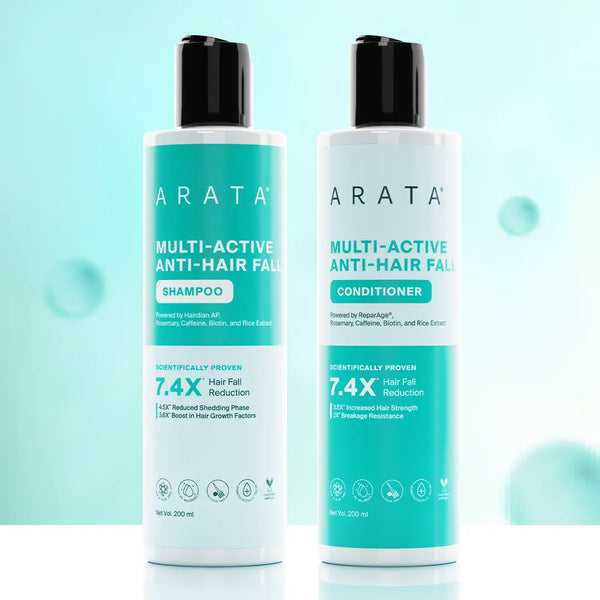 Multi-Active Anti-Hair Fall Shampoo & Conditioner Duo | Powered by ReparAge®, Hairdian AP, Biotin, and Rosemary