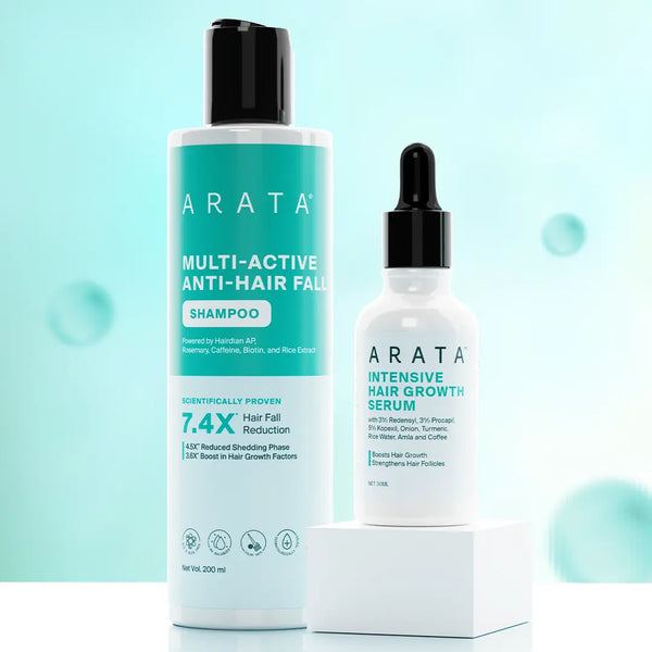 Anti-Hair Fall Shampoo & Intensive Hair Growth Serum | Reduces Hair Fall & Boosts Hair Growth Powered by Hairdian AP, Redensyl, Procapil, and Kopexil