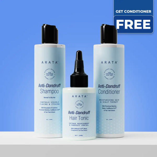 Anti-Dandruff Shampoo and Serum for Intense Dandruff Reduction| With Piroctone Olamine & Glycolic Acid for Anti-Fungal Action | Anti-Dandruff Conditioner - 200ml (FREE)