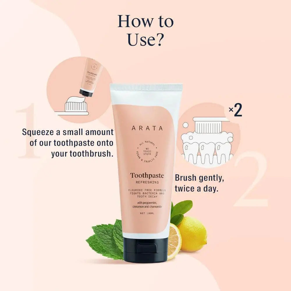 Arata Refreshing Fluoride-Free Toothpaste