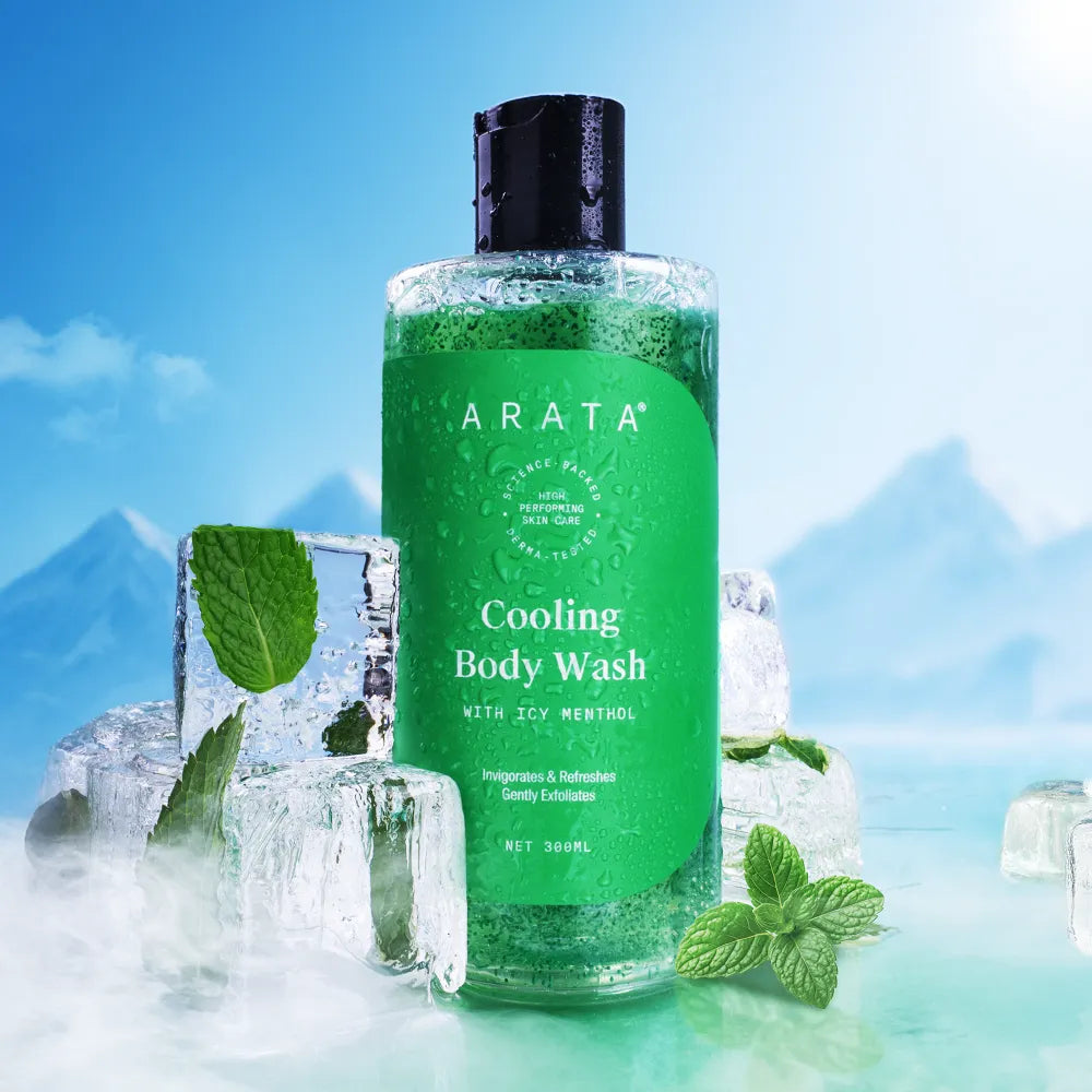 Cooling Body Wash With Menthol | Refreshes Skin | Gently Exfoliates and Smoothens Skin | 300 ML