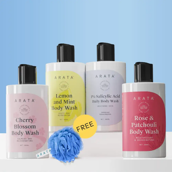 Daily Nourishing Body Wash Value Pack With 1% Salicylic Acid Body Wash | Removes Bacne | Offers 24-Hr Moisture | Long Lasting Fragrance | 1200 ML (Pack of 4)