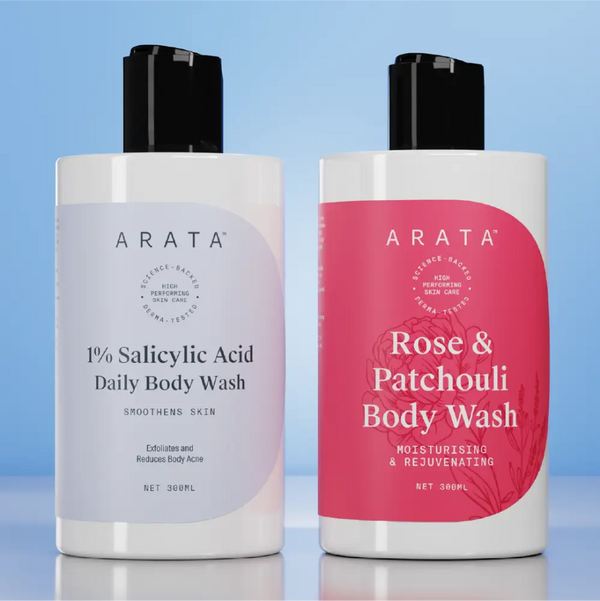 Exfoliating & Moisturising Body Wash Value Pack with 1% Salicylic Acid | Removes Bacne | 24-Hr Moisture | Long Lasting Fragrance | 600 ML (Pack of 2)