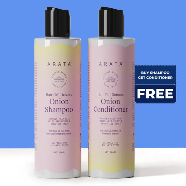 Hair Fall Defense Onion Shampoo 200 ML | Onion Conditioner 200 ML Free