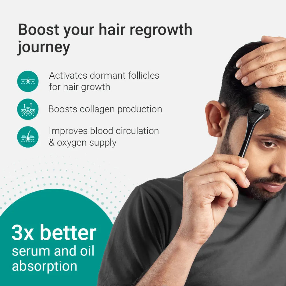 Hair Regrowth Derma Roller With Titanium Needles