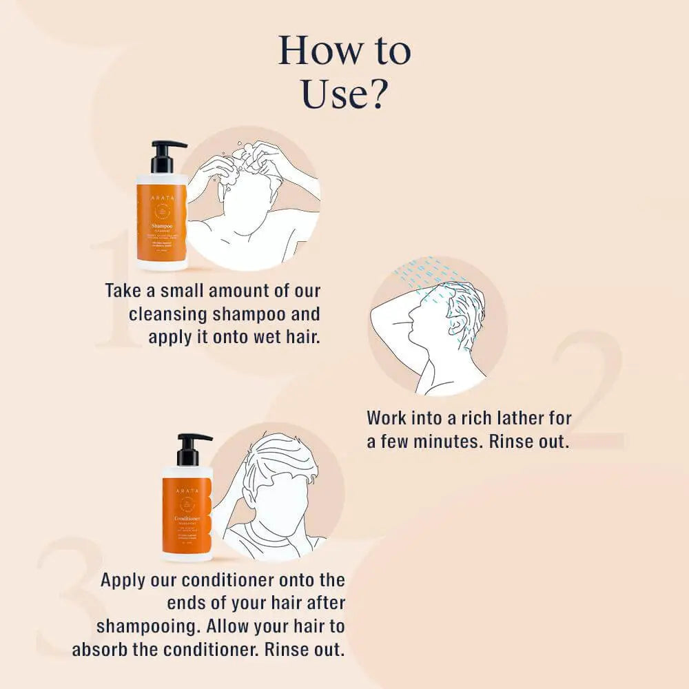 Happy Hair Duo | Cleansing Shampoo 300ml + Nourishing Conditioner 300ml