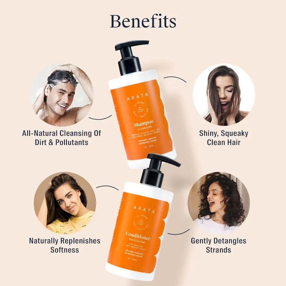 Happy Hair Duo | Cleansing Shampoo 300ml + Nourishing Conditioner 300ml