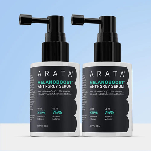 MelanoBoost™ Anti-Grey Hair & Beard Serum with MelanoGray™, Silverfree™, Arcolys® & Vegan Keratin - 30ml (Pack of 2)