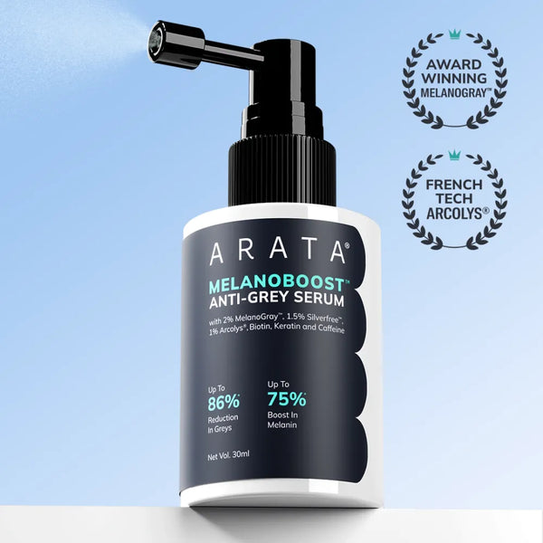 MelanoBoost™ Anti-Grey Hair & Beard Serum with MelanoGray™, Silverfree™, Arcolys® & Vegan Keratin - 30ml