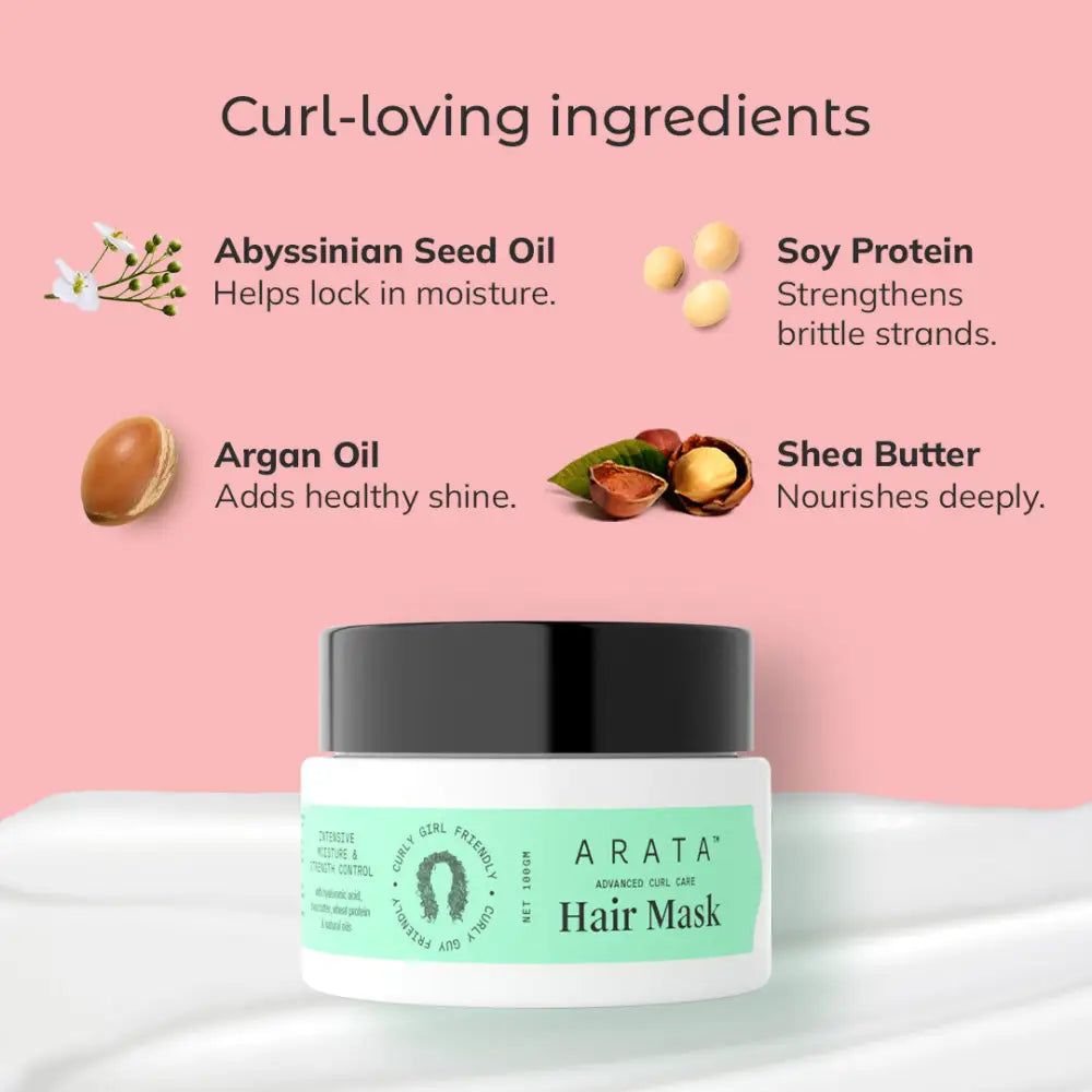 Protein Rich Curly Hair Mask with Light-weight Gel Formula - 100gm