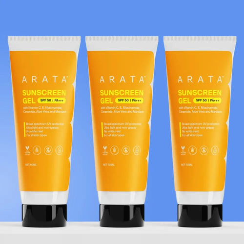 Sunscreen Gel with SPF 50, PA+++ (Pack of 3)